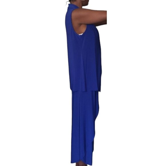 CT1681 Patchington Mandarin Sleeveless Tank & Wrap Pant - Picture 2 of 5